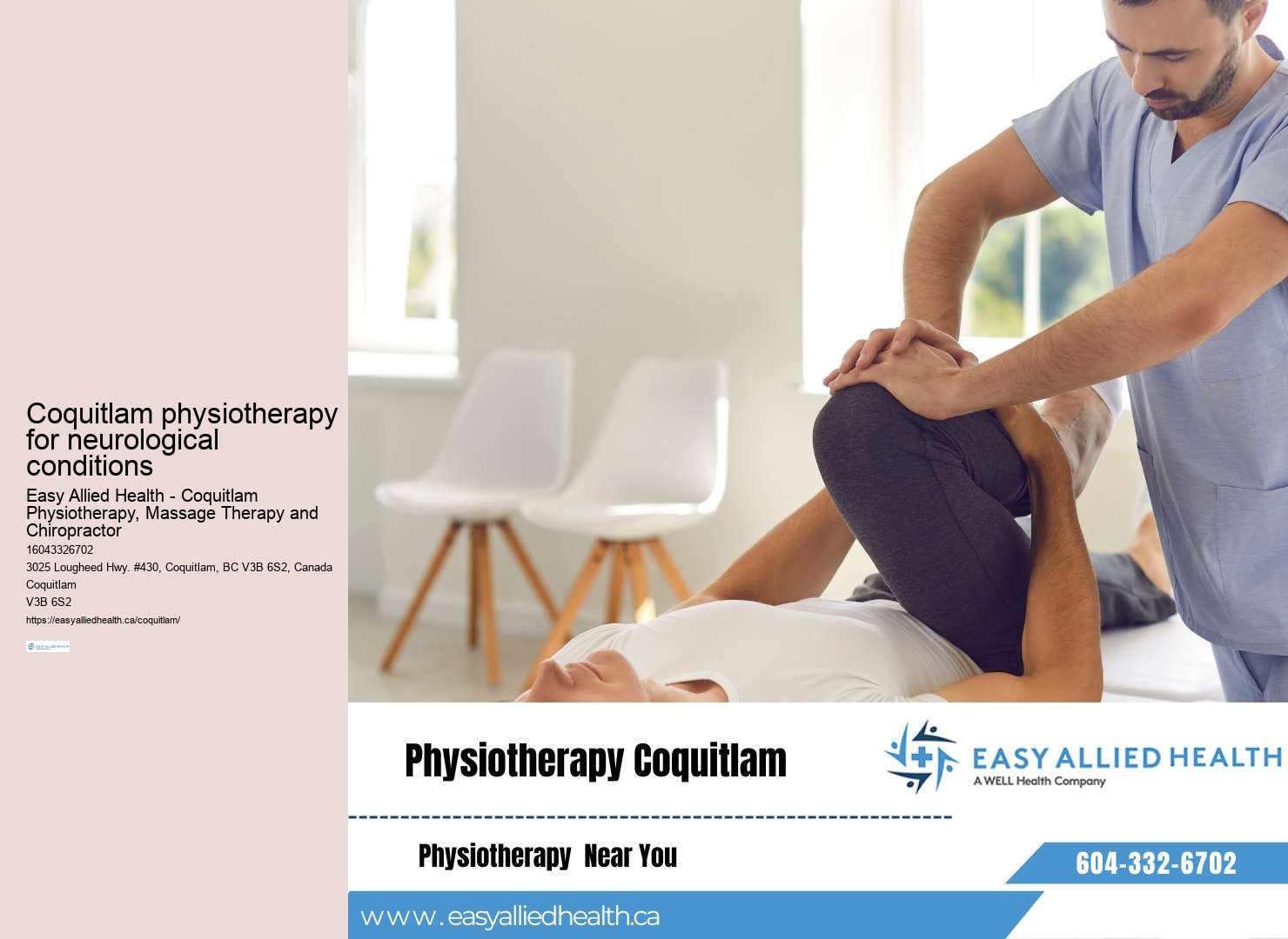 Expert physical therapy services Coquitlam