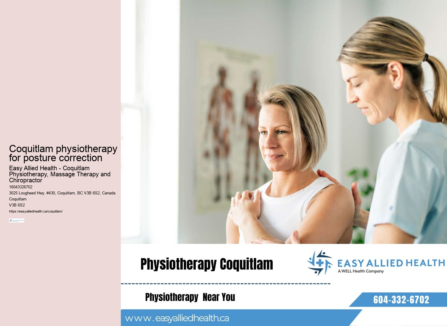 Personalized physiotherapy plans Coquitlam