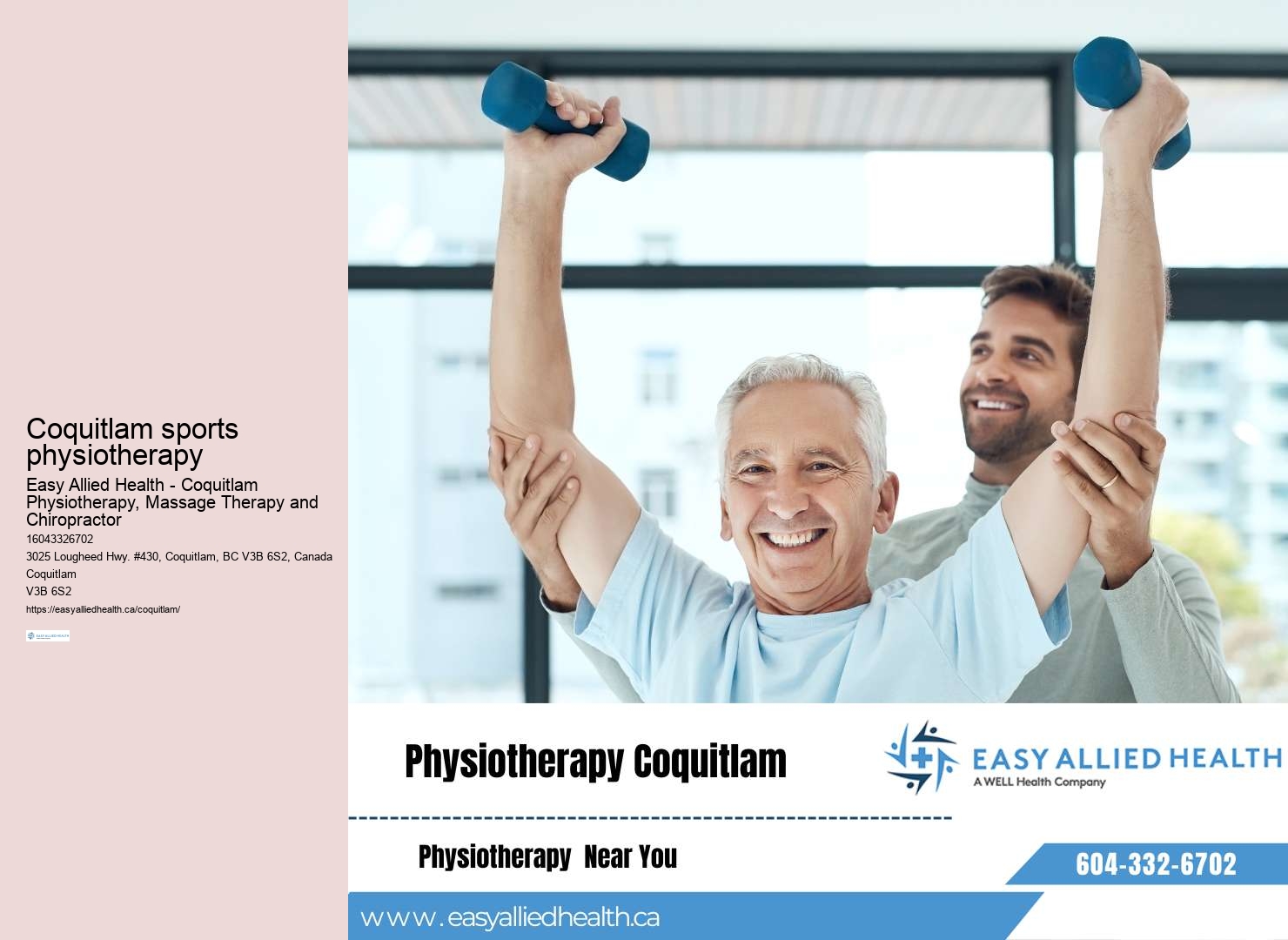 Injury rehabilitation Coquitlam