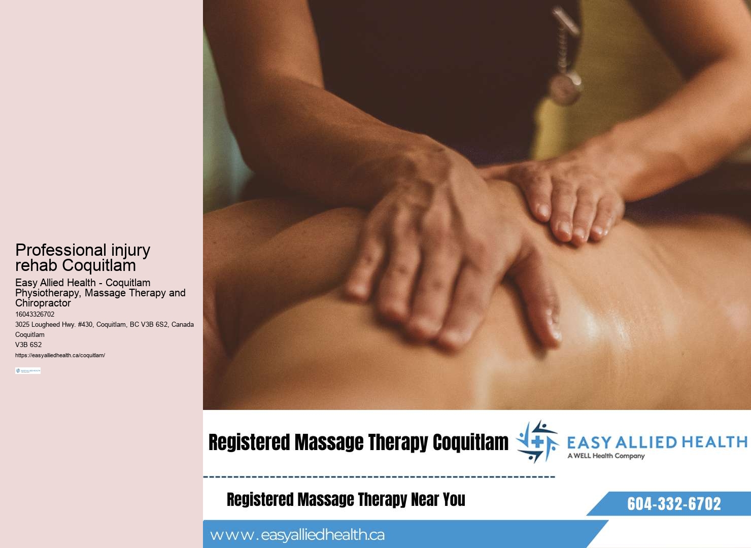 Comprehensive sports injury therapies Coquitlam